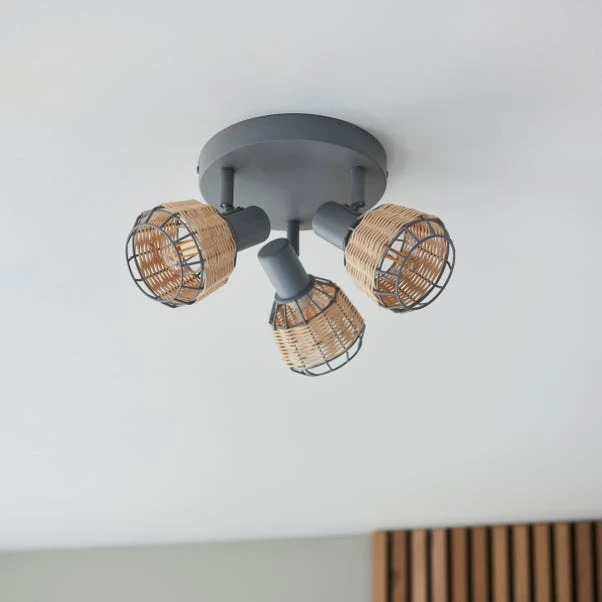 Dunelm Ohio 3 Light Grey Spotlight 2 Dunelm Ohio 3 Light Grey Spotlight - Image 2