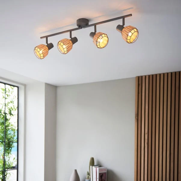 Dunelm Ohio 4 Light Grey Spotlight Bar 3 Dunelm Ohio 4 Light Grey Spotlight Bar - Image 3