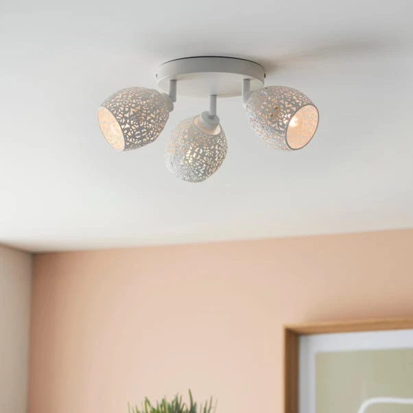 Dunelm Fearne 3 Light White Spotlight 1 Dunelm Fearne 3 Light White Spotlight