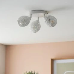 Alternative view of Dunelm Fearne 3 Light White Spotlight