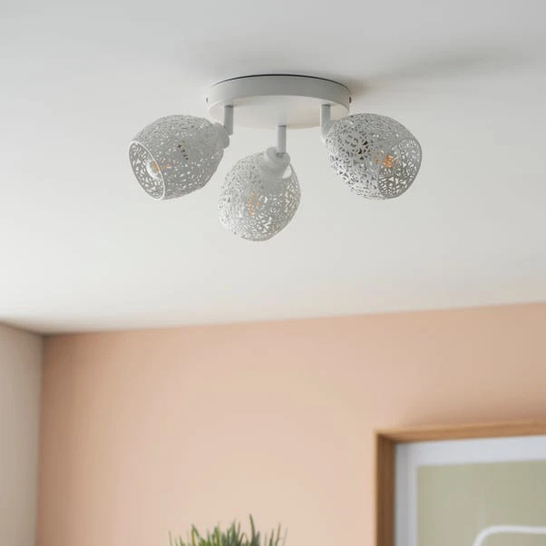 Dunelm Fearne 3 Light White Spotlight 2 Dunelm Fearne 3 Light White Spotlight - Image 2