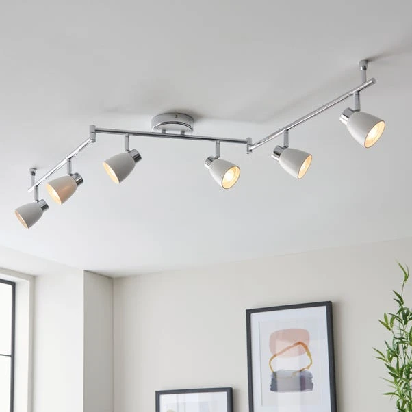 Dunelm Alto 6 Light Chrome Spotlight Bar