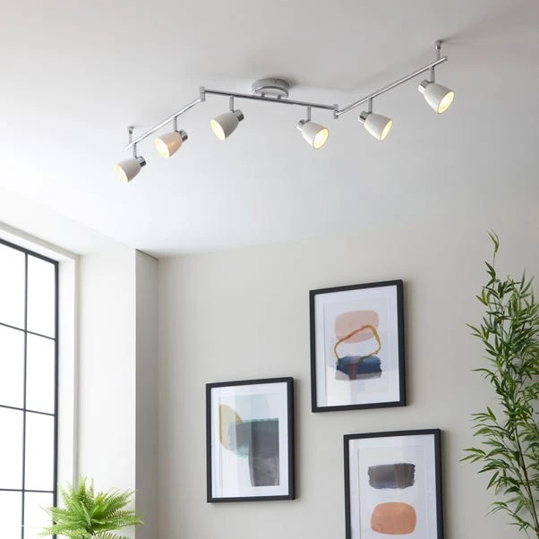 Dunelm Alto 6 Light Chrome Spotlight Bar - Image 3