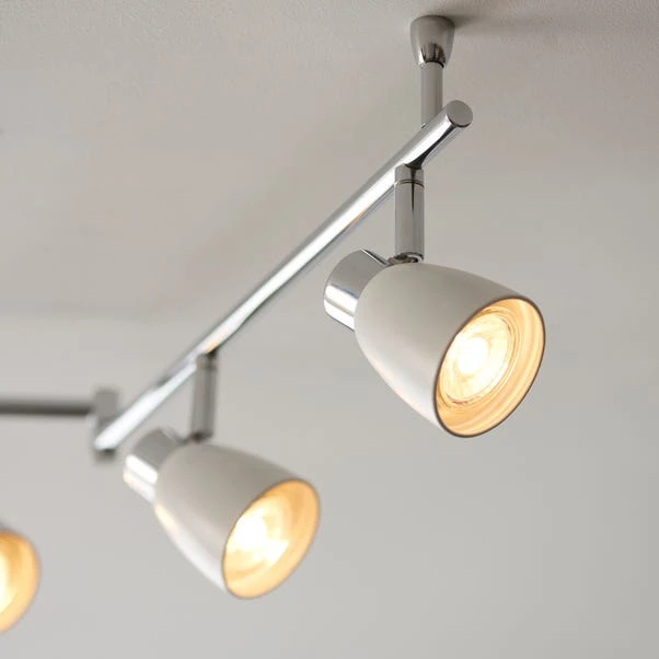 Dunelm Alto 6 Light Chrome Spotlight Bar - Image 6