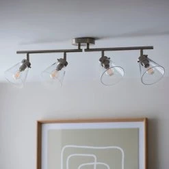 Alternative view of Dunelm Delavin 4 Light Satin Nickel Spotlight Bar