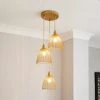 Elements Jaula Gold 3 Light Cluster Ceiling Fitting