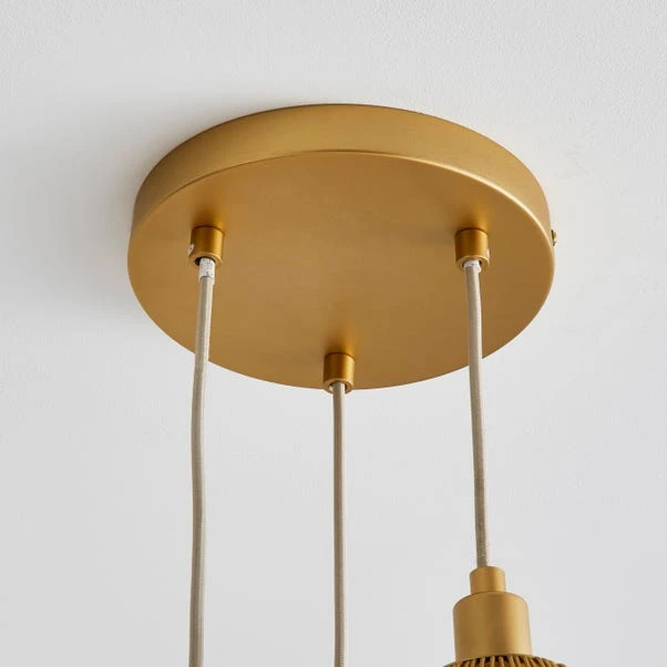 Elements Jaula Gold 3 Light Cluster Ceiling Fitting 4 Elements Jaula Gold 3 Light Cluster Ceiling Fitting - Image 4