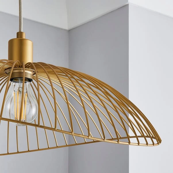 Elements Jaula Gold 1 Light Ceiling Fitting 3 Elements Jaula Gold 1 Light Ceiling Fitting - Image 3
