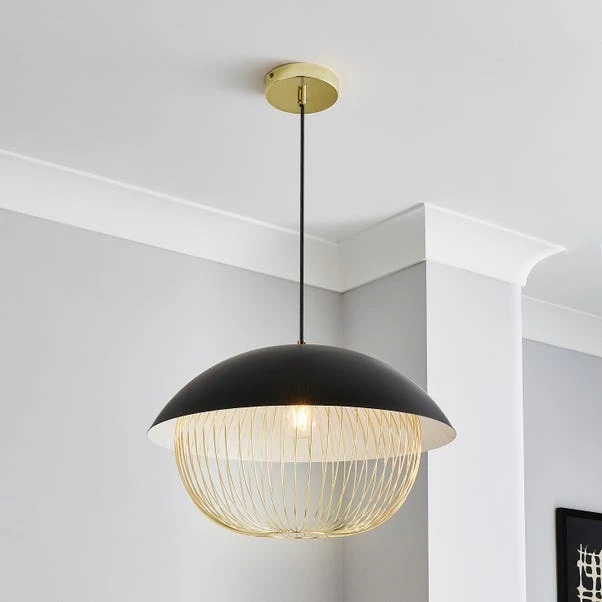 Dunelm Emzo Black Ceiling Fitting 50cm 1 Dunelm Emzo Black Ceiling Fitting 50cm