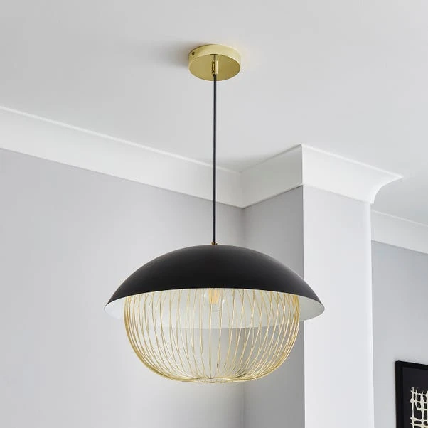 Dunelm Emzo Black Ceiling Fitting 50cm 2 Dunelm Emzo Black Ceiling Fitting 50cm - Image 2