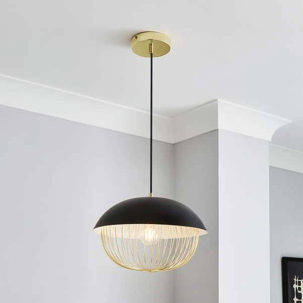 Dunelm Emzo Black Ceiling Fitting 35cm 1 Dunelm Emzo Black Ceiling Fitting 35cm