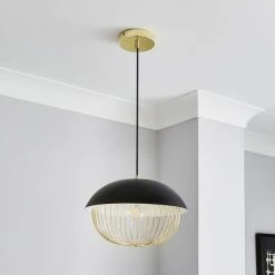 Alternative view of Dunelm Emzo Black Ceiling Fitting 35cm