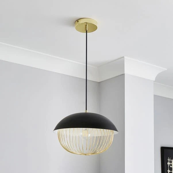 Dunelm Emzo Black Ceiling Fitting 35cm 2 Dunelm Emzo Black Ceiling Fitting 35cm - Image 2