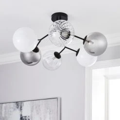 Dunelm Nila 6 Light Ceiling Fitting 7 Dunelm Nila 6 Light Ceiling Fitting -Lava Lamp Shop 30755733 alt01
