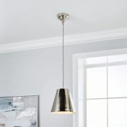 Dorma Bedford Nickel 1 Light Ceiling Fitting