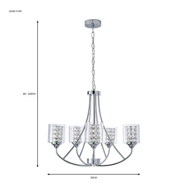 Dunelm Frankie 5 Light Ceiling Fitting 6 Dunelm Frankie 5 Light Ceiling Fitting - Image 6