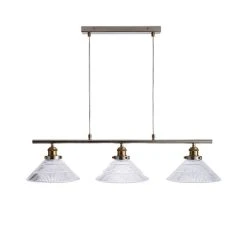 Dunelm Logan Glass 3 Light Nickel Diner Ceiling Fitting 10 Dunelm Logan Glass 3 Light Nickel Diner Ceiling Fitting -Lava Lamp Shop 30755757 alt05