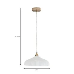 Dorma Ribbed Porcelain 1 Light Ceiling Fitting -Lava Lamp Shop 30755762 alt07