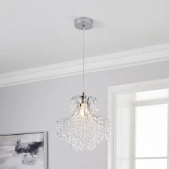 Dunelm Sheridan 1 Light Chrome Ceiling Fitting