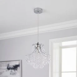 Alternative view of Dunelm Sheridan 1 Light Chrome Ceiling Fitting
