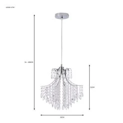 Dunelm Sheridan 1 Light Chrome Ceiling Fitting -Lava Lamp Shop 30755763 alt07