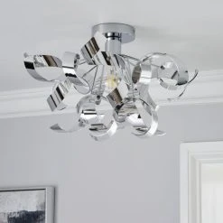 Dunelm Iris Semi Flush Ceiling Fitting 7 Dunelm Iris Semi Flush Ceiling Fitting -Lava Lamp Shop 30755764 alt01