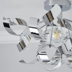Dunelm Iris Semi Flush Ceiling Fitting 8 Dunelm Iris Semi Flush Ceiling Fitting -Lava Lamp Shop 30755764 alt02