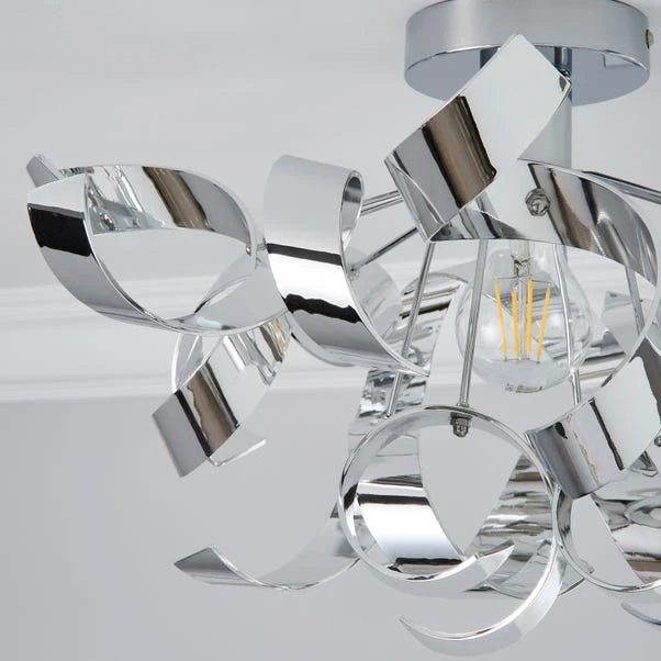 Dunelm Iris Semi Flush Ceiling Fitting 3 Dunelm Iris Semi Flush Ceiling Fitting - Image 3