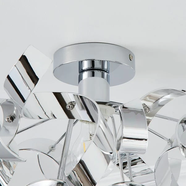 Dunelm Iris Semi Flush Ceiling Fitting 4 Dunelm Iris Semi Flush Ceiling Fitting - Image 4