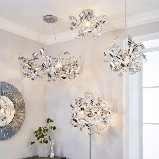 Dunelm Iris Semi Flush Ceiling Fitting 6 Dunelm Iris Semi Flush Ceiling Fitting - Image 6