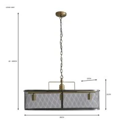 Dunelm Kalix 3 Light Diner Ceiling Fitting -Lava Lamp Shop 30755771 alt07