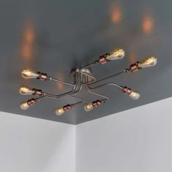 Vogue Lighting Vogue Eastville 8 Light Semi Flush Ceiling Fitting