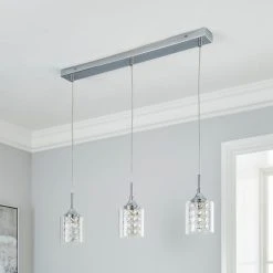 Alternative view of Dunelm Frankie 3 Light Bar Ceiling Fitting