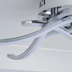 Dunelm Layla 5 Light Integrated LED Chrome Semi-Flush Ceiling Fitting 7 Dunelm Layla 5 Light Integrated LED Chrome Semi-Flush Ceiling Fitting -Lava Lamp Shop 30763882 alt02