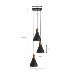 Elements Wolston 3 Light Cluster Ceiling Fitting 11 Elements Wolston 3 Light Cluster Ceiling Fitting -Lava Lamp Shop 30766164 alt07