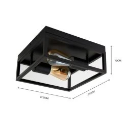 Dunelm Bathroom London 2 Light Flush Fitting -Lava Lamp Shop 30766169 alt05