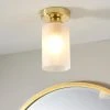 Dunelm Fryer Bathroom 1 Light Flush Ceiling Gold
