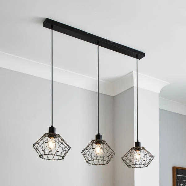 Dunelm Frances 3 Light Diner Ceiling Fitting 1 Dunelm Frances 3 Light Diner Ceiling Fitting