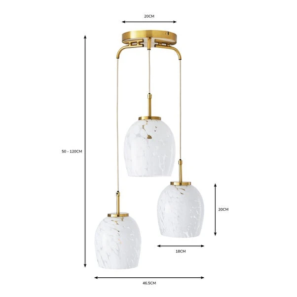 Dunelm Lilo 3 Light Cluster Ceiling Fitting 6 Dunelm Lilo 3 Light Cluster Ceiling Fitting - Image 6