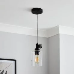 Alternative view of Dunelm Bates 1 Light Ceiling Fitting Industrial