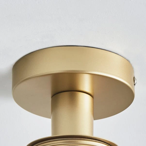 Dunelm Amelie Opal Gold Glass Flush Ceiling Fitting 4 Dunelm Amelie Opal Gold Glass Flush Ceiling Fitting - Image 4