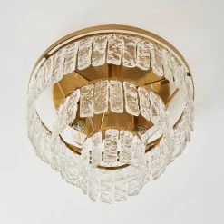 Dunelm Mankai Textured Glass Flush Ceiling Fitting -Lava Lamp Shop 30769296 alt03