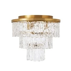 Dunelm Mankai Textured Glass Flush Ceiling Fitting -Lava Lamp Shop 30769296 alt05