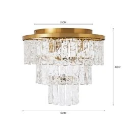 Dunelm Mankai Textured Glass Flush Ceiling Fitting -Lava Lamp Shop 30769296 alt07