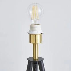 Dunelm Santos Tripod Black Gold Floor Lamp Base -Lava Lamp Shop 30770045 alt02