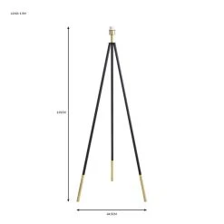 Dunelm Santos Tripod Black Gold Floor Lamp Base -Lava Lamp Shop 30770045 alt07