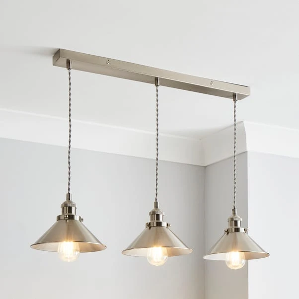 Dunelm Logan 3 Light Industrial Diner Ceiling Fitting 1 Dunelm Logan 3 Light Industrial Diner Ceiling Fitting
