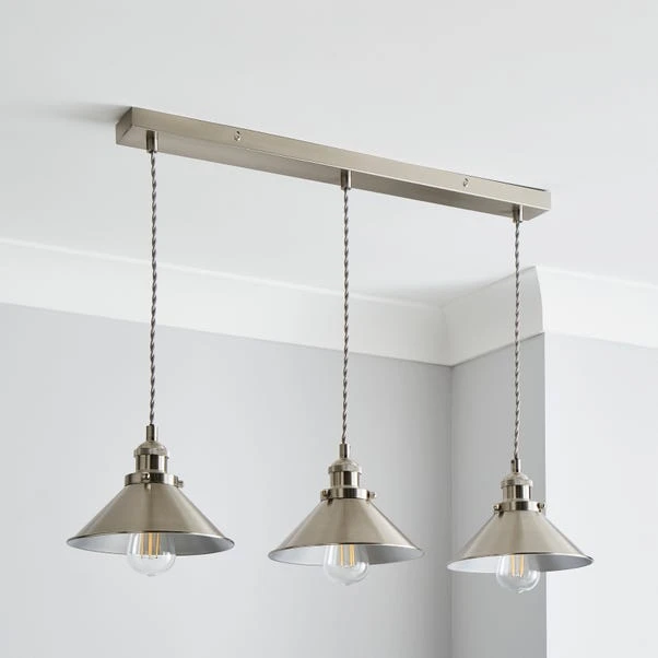Dunelm Logan 3 Light Industrial Diner Ceiling Fitting 2 Dunelm Logan 3 Light Industrial Diner Ceiling Fitting - Image 2