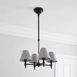 Dorma Bedford 4 Light Black Ceiling Fitting 11 Dorma Bedford 4 Light Black Ceiling Fitting -Lava Lamp Shop 30770066 alt06