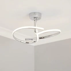 Dunelm Cortez 2 Arm LED Chrome Ceiling Fitting